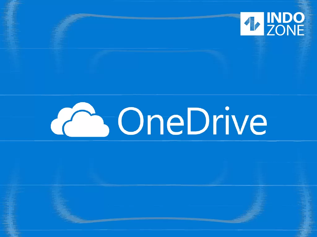 Tampilan ilustrasi logo layanan OneDrive besutan Microsoft (Ilustrasi/INDOZONE/Ferry Andika)