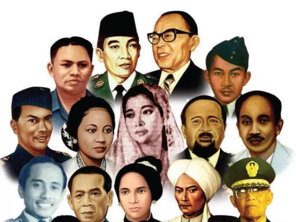 Ilustrasi pahlawan nasional Indonesia (kalteng.go.id)