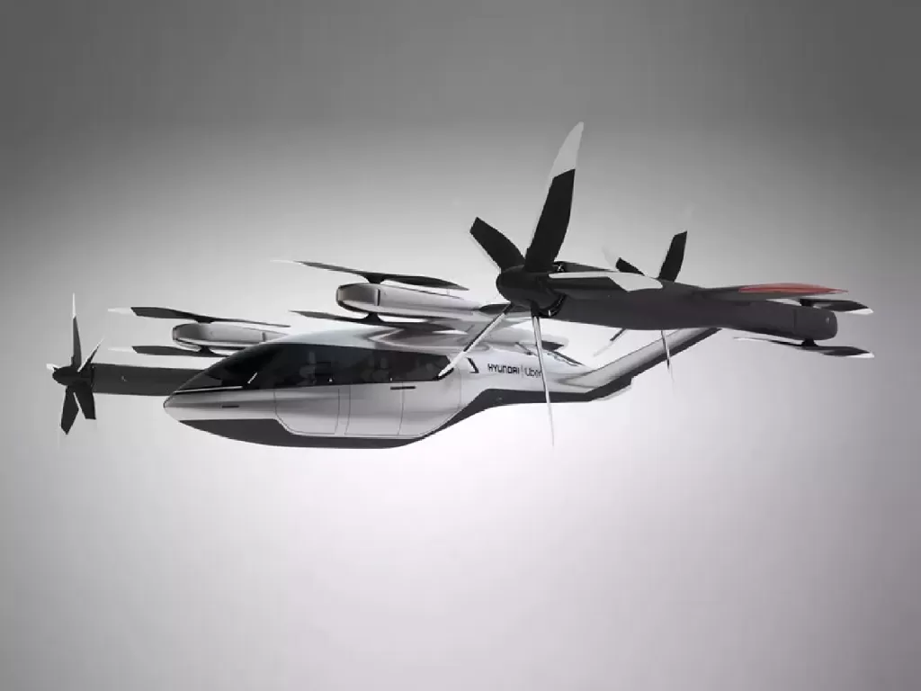 Tampilan konsep taksi terbang bertenaga listrik besutan Hyundai (photo/Hyundai)