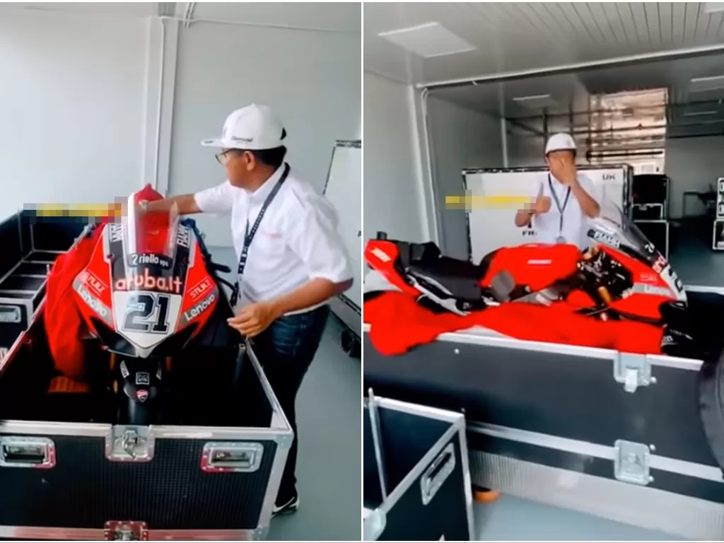 Usai 'Unboxing' Motor Balap Ducati, Panitia Lokal WSBK Mandalika Akhirnya Dipecat. (Screenshoot/Youtube)