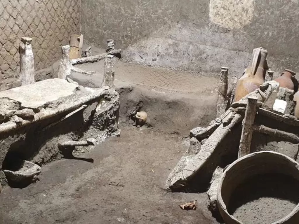 Penemuan ruang yang sempat dihuni oleh para budak di Pompeii. (photo/Dok. Parco Archeologico di Pompeii)