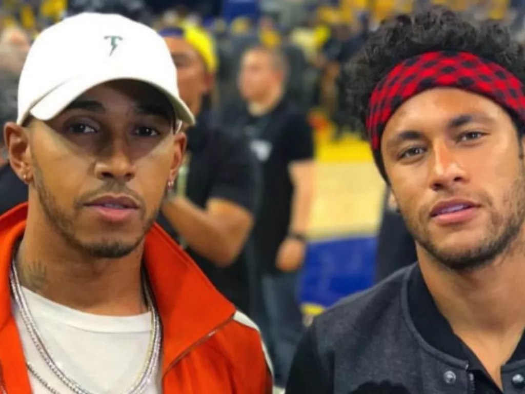 Lewis Hamilton dan Neymar bersahabat (Marca)