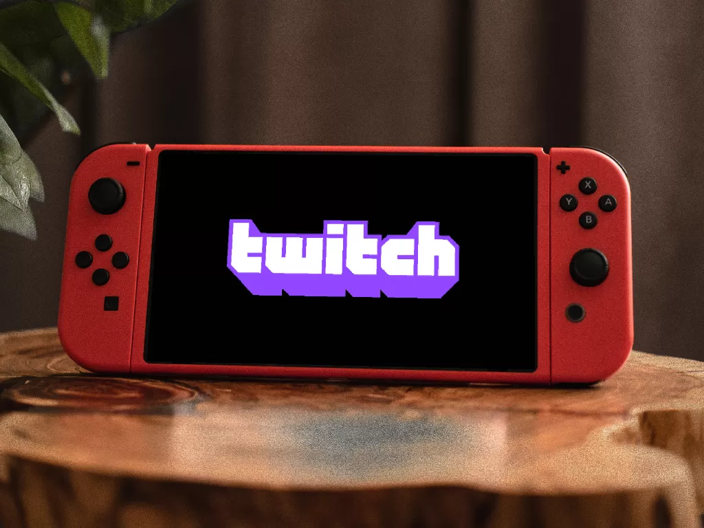 Ilustrasi tampilan logo Twitch di console Nintendo Switch (Ilustrasi/Unsplash/Alexandr Sadkov)