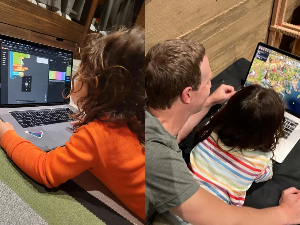 Marck Zuckerberg mengajarkan coding dan game kepada anaknya (Facebook/Mark Zuckerberg)