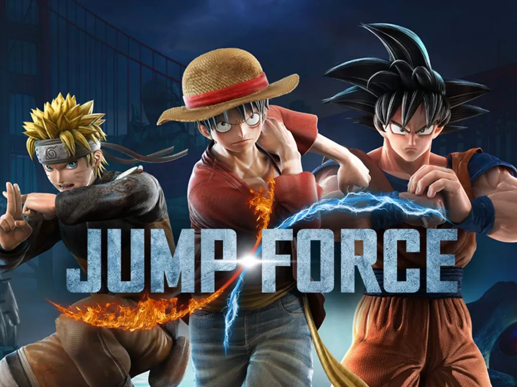 Karakter Naruto, Luffy, dan Goku di game Jump Force (photo/Bandai Namco Entertainment)