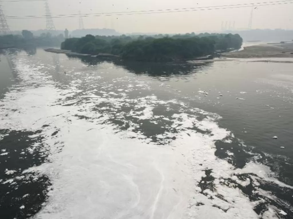 Sungai Yamuna yang tercemar. (photo/Dok. CNN)
