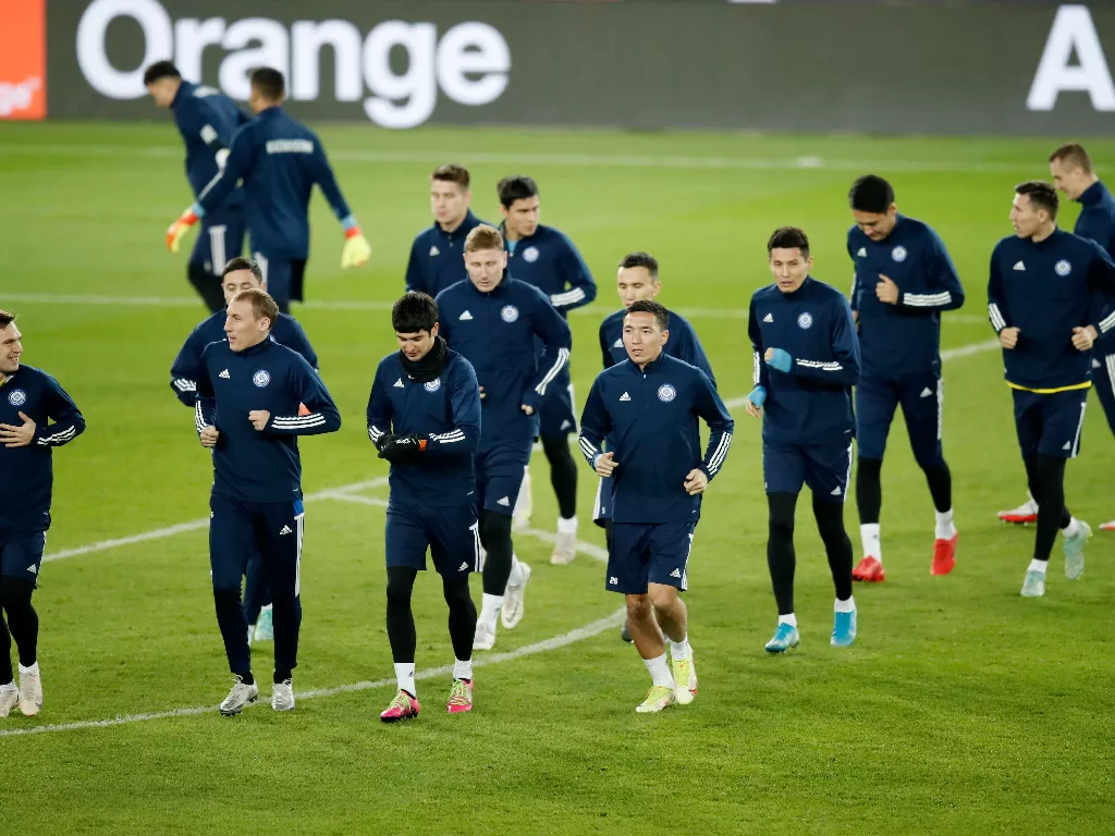 Latihan Timnas Prancis jelang lawan Kazakhstan di Kualifikasi Piala Dunia 2022 (REUTERS/Gonzalo Fuentes)
