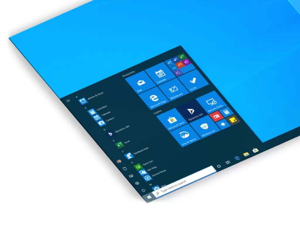 Tampilan User Interface dari sistem operasi Windows 10 (photo/Microsoft)