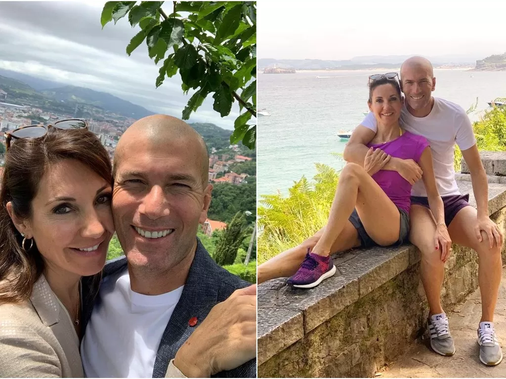 Zinedine Zidane dan istrinya, Veronique Zidane (Instagram/@zidane)