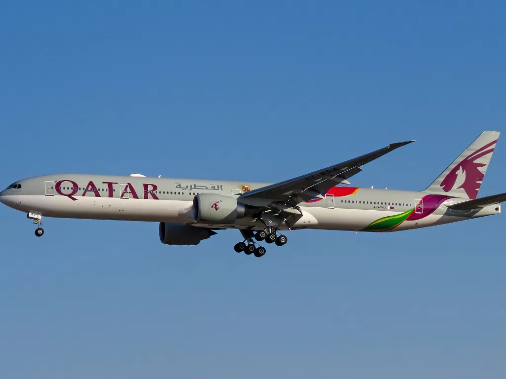 Pesawat Qatar Airways. (photo/Dok. Wikipedia)