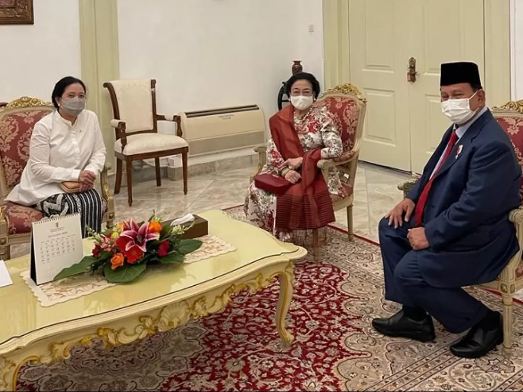Megawati, Prabowo dan Puan Maharani bertemu di Istana Negara (dok PDIP).