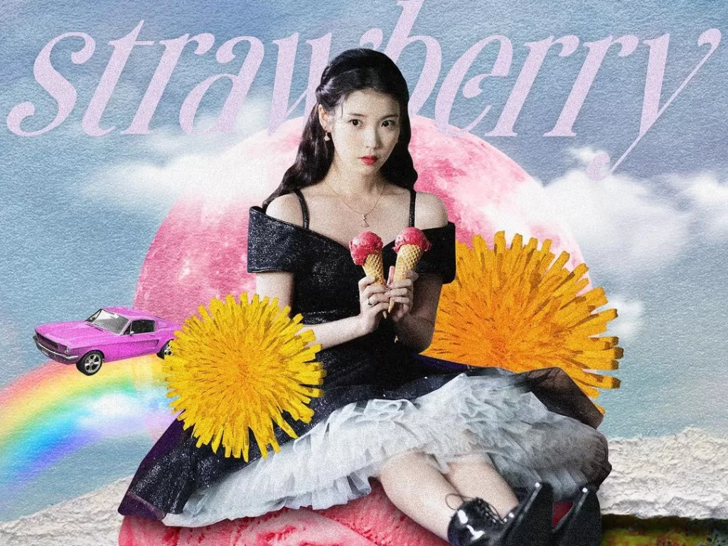 IU sabet trofi keempat untuk single Strawberry Moon. (photo/Instagram/@dlwlrma)