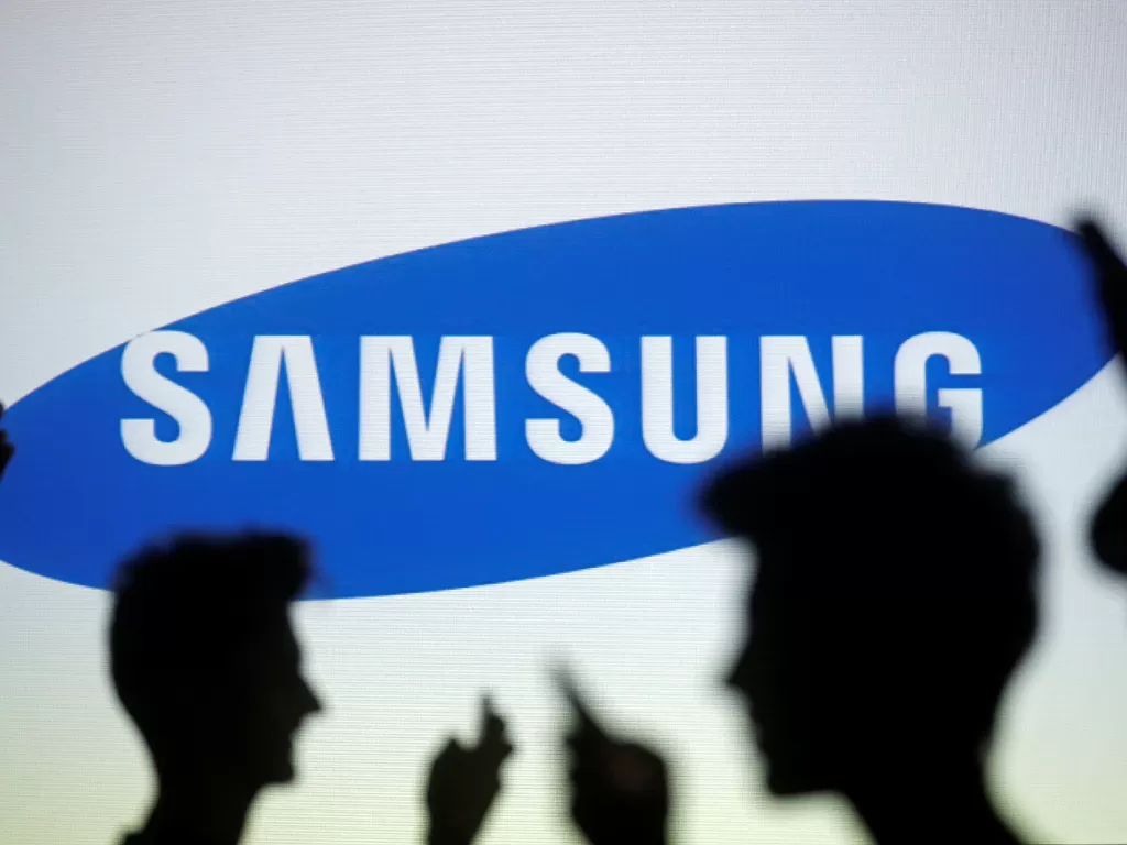 Tampilan logo perusahaan teknologi asal Korea Selatan, Samsung (photo/REUTERS/Dado Ruvic)
