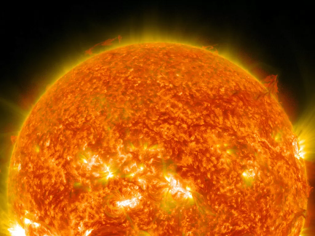 Ilustrasi permukaan Matahari (Ilustrasi/Unsplash/NASA)