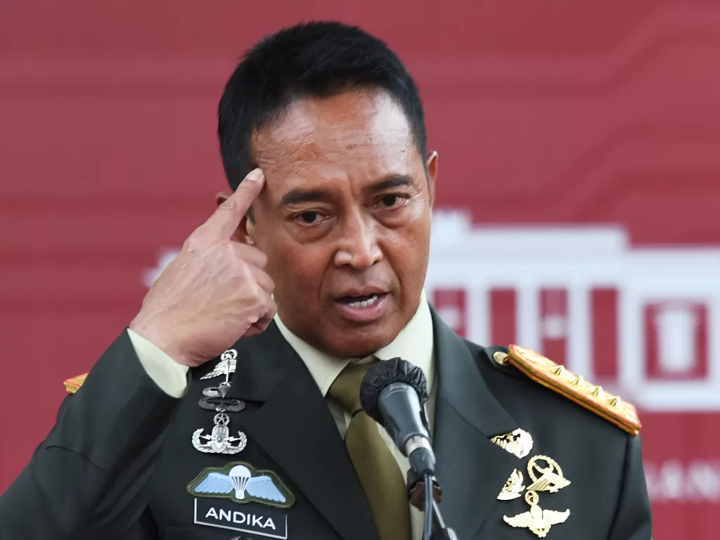 Panglima TNI Jenderal TNI Andika Perkasa. (ANTARA FOTO/Hafidz Mubarak A/rwa)