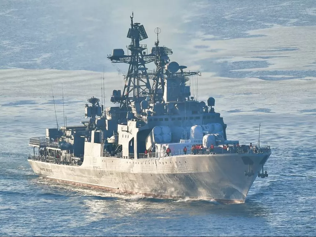 Kapal perang anti-kapal selam Laksamana Panteleyev. (TASS/Yuri Smityuk)