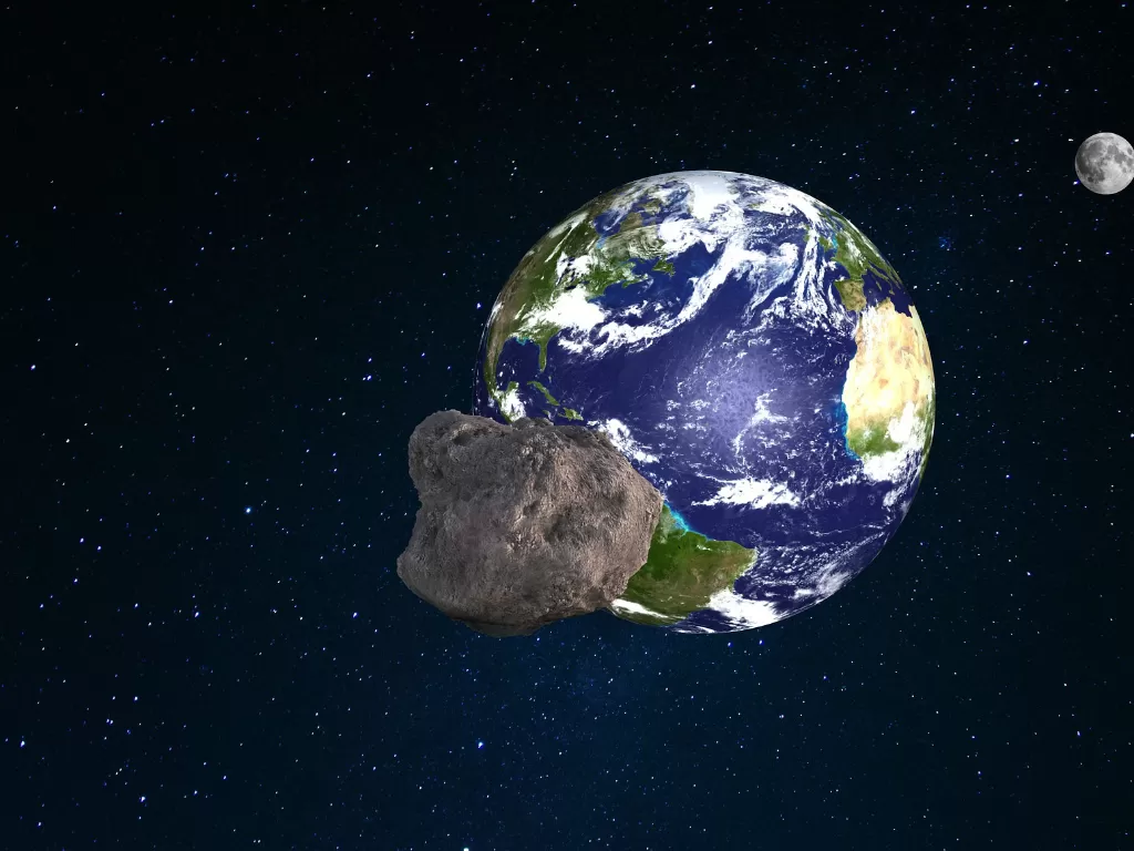 Ilustrasi asteroid mendekat ke Bumi. (Foto/Ilustrasi/Pixabay/urikyo33)