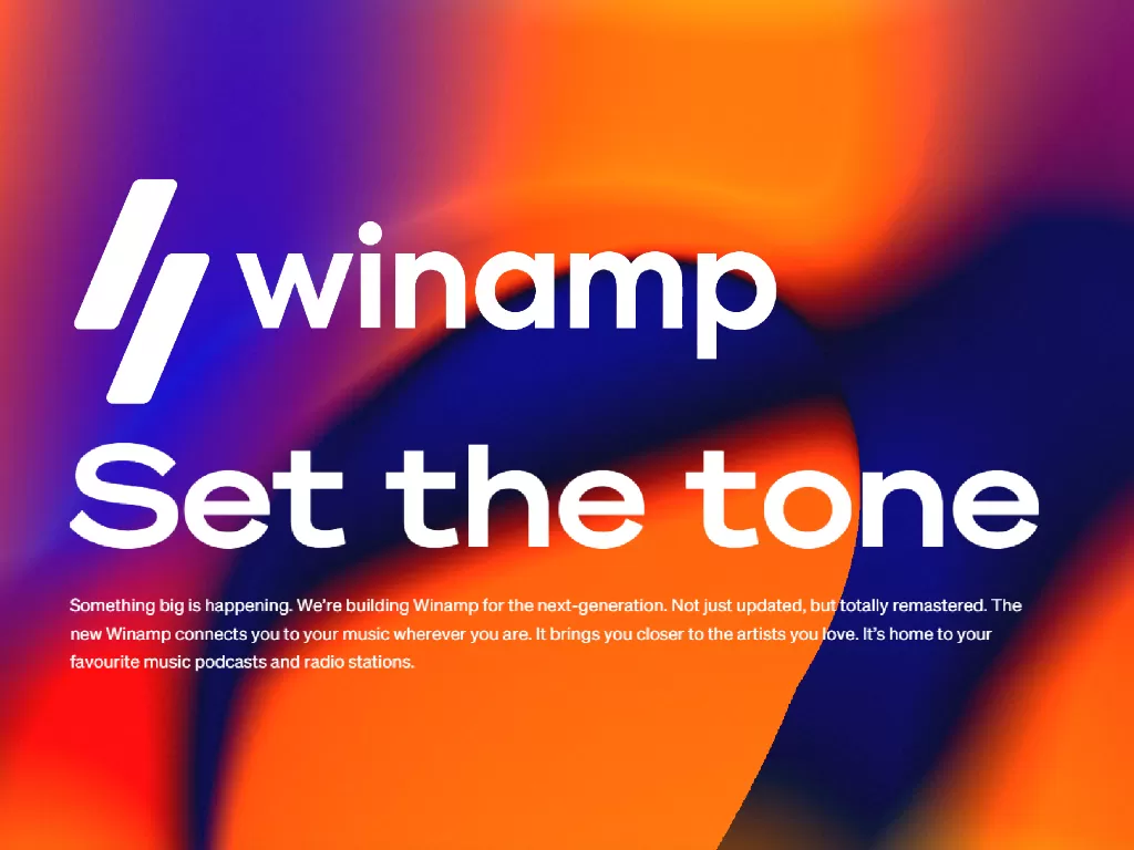 Tampilan logo baru dari aplikasi Winamp (photo/Winamp)
