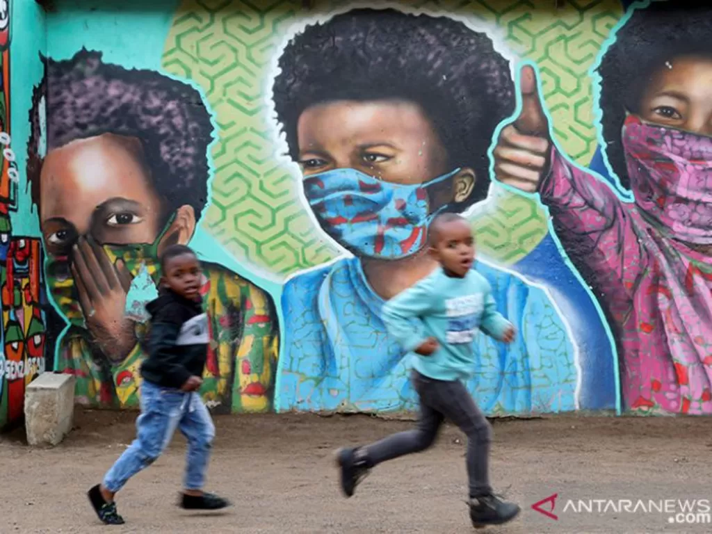 Anak-anak Afrika Selatana berlari (ANTARAFOTO/HO) 