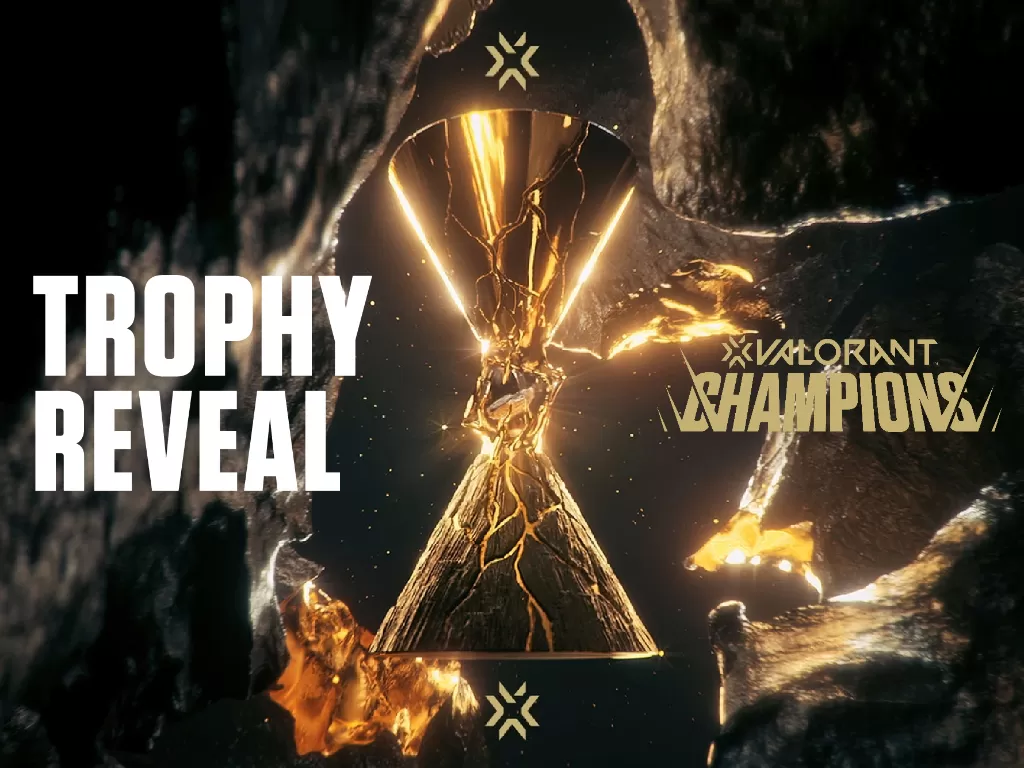 Tampilan trophy dari turnamen Valorant Champions 2021 besutan Riot Games (photo/Riot Games)