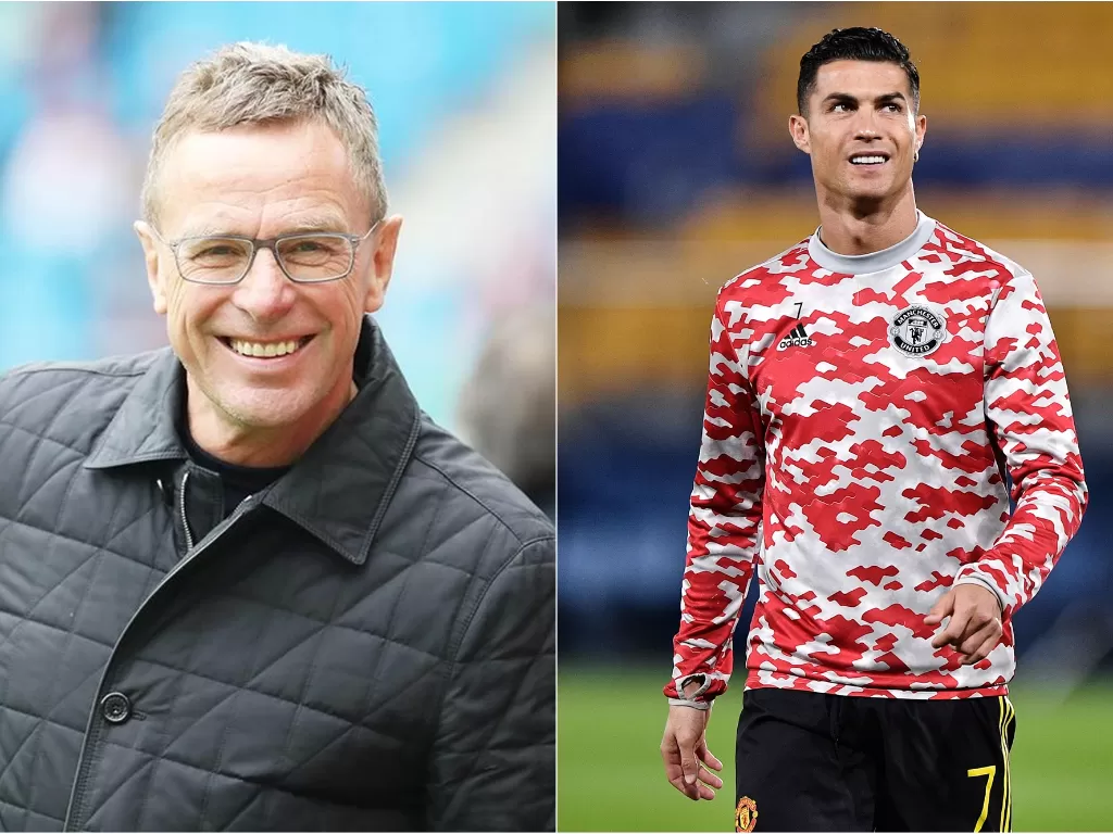 Ralf Rangnick (kiri), Cristiano Ronaldo (kanan) (Instagram/ralfrangnickstiftung/REUTERS/Pablo Morano)