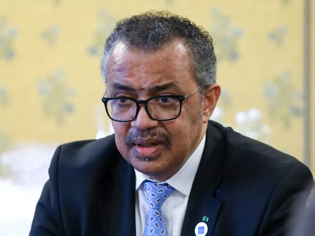 Direktur Jenderal World Health Organization (WHO), Tedros Adhanom. (Russian Foreign Ministry/Handout via REUTERS)