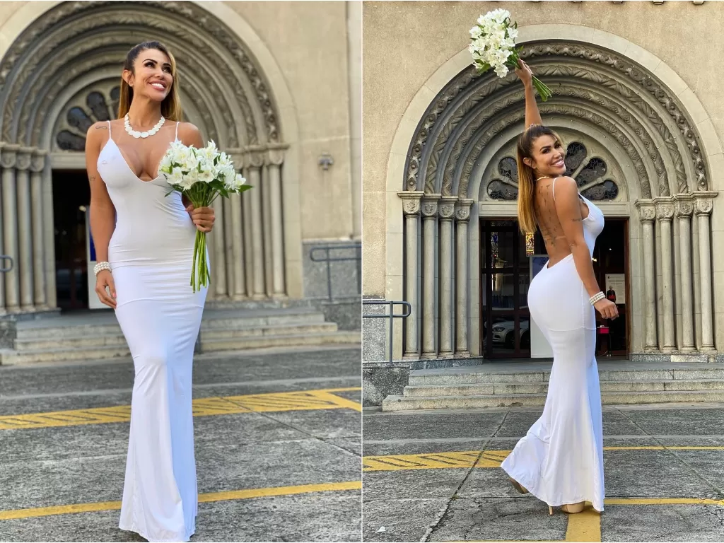 Model menikahi diri sendiri (Instagram/cristianegaleraoficial)