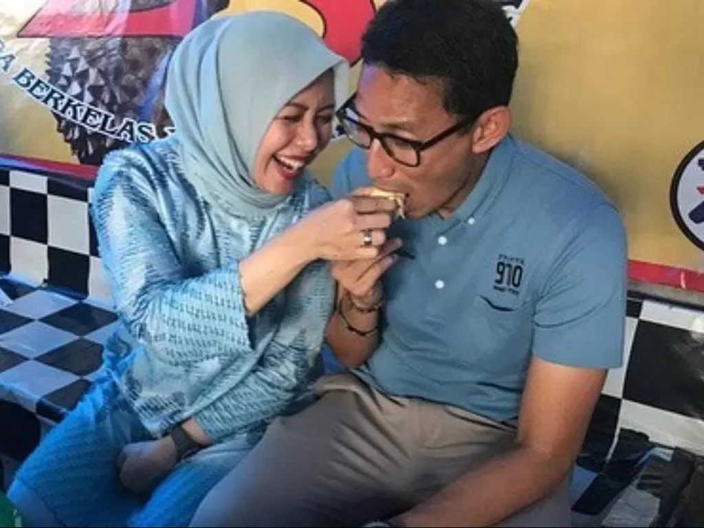 Sandiaga Uno dan istrinya, Nur Asia Uno (Instagram/sandiuno)