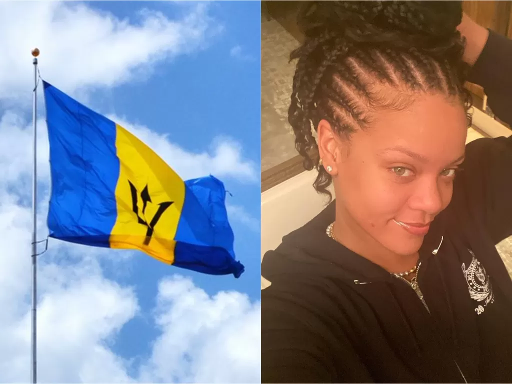 Kiri: Bendera Republik Barbados (Istimewa) | Kanan: Rihanna (Instagram/@badgirlriri)