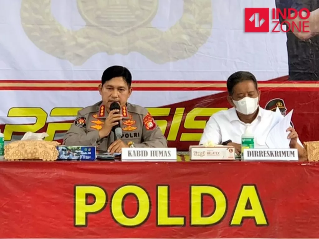 Konferensi pers Polda Metro Jaya terkait kasus penembakan di Tol Bintaro. (INDOZONE/Samsudhuha Wildansyah)