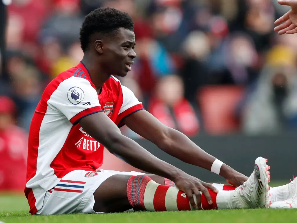 Bukayo Saka, pemain sayap Arsenal (REUTERS/Paul Childs)