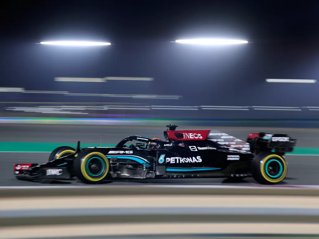 Mercedes tunggangan Lewis Hamilton (REUTERS/Thaier Al-Sudani)