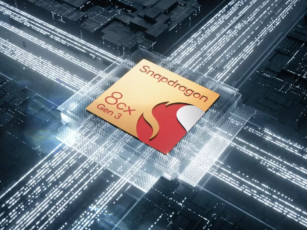 Tampilan chipset Qualcomm Snapdragon 8cx Gen 3 untuk laptop (photo/Qualcomm)