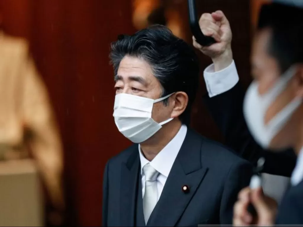 Mantan Perdana Menteri Jepang, Shinzo Abe. (ANTARA FOTO/REUTERS/Issei Kato/foc)