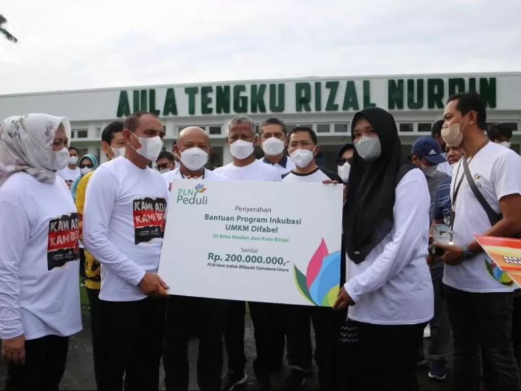 Tampilan program bantuan yang diberikan PLN UIW Sumatera Utara. (photo/Dok. ANTARA)