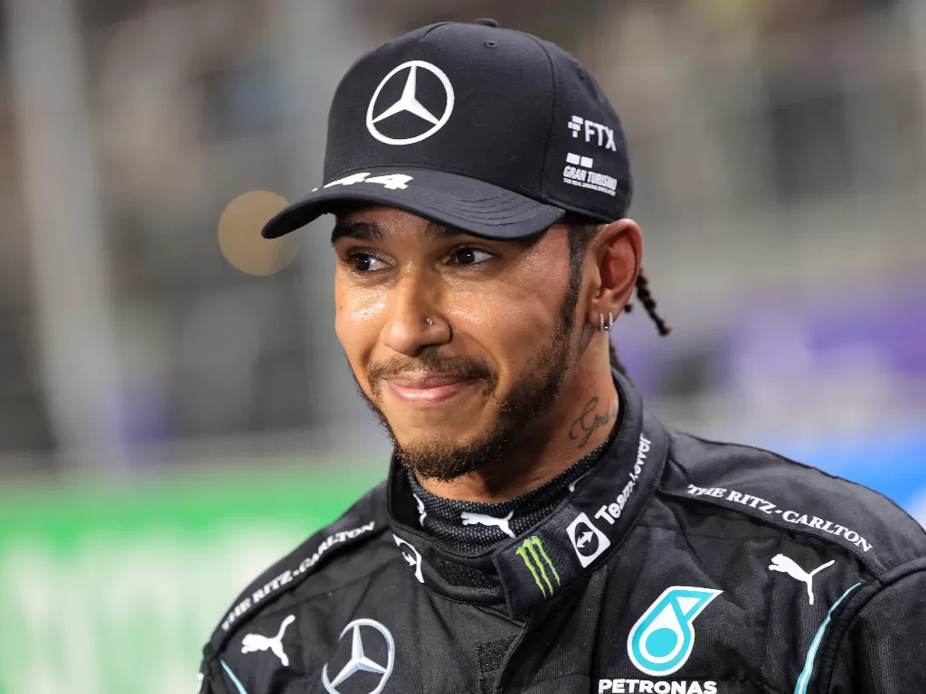 Lewis Hamilton, pembalap Mercedes (REUTERS/Giuseppe Cacace)