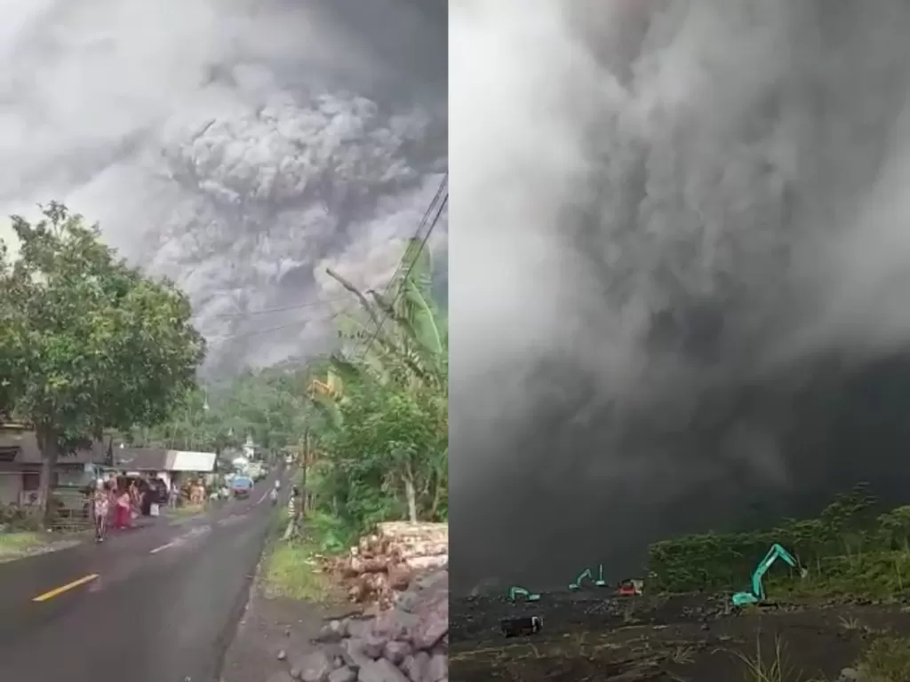Kondisi erupsi gunung Semeru. (IDZ Creator Community)