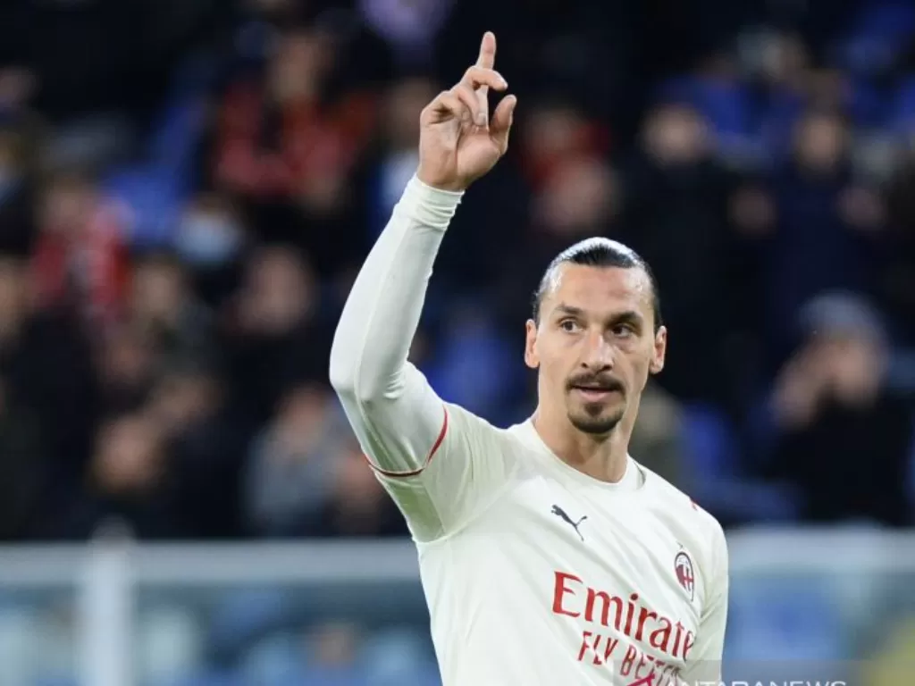 Penyerang AC Milan asal Swedia, Zlatan Ibrahimovic (ANTARA/REUTERS/MASSIMO PINCA)