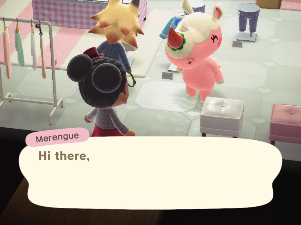 Tampilan glitch pada Animal Crossing yang sebabkan karakter tampil tanpa busana. (photo/Dok. ToonFawn via Twitter)