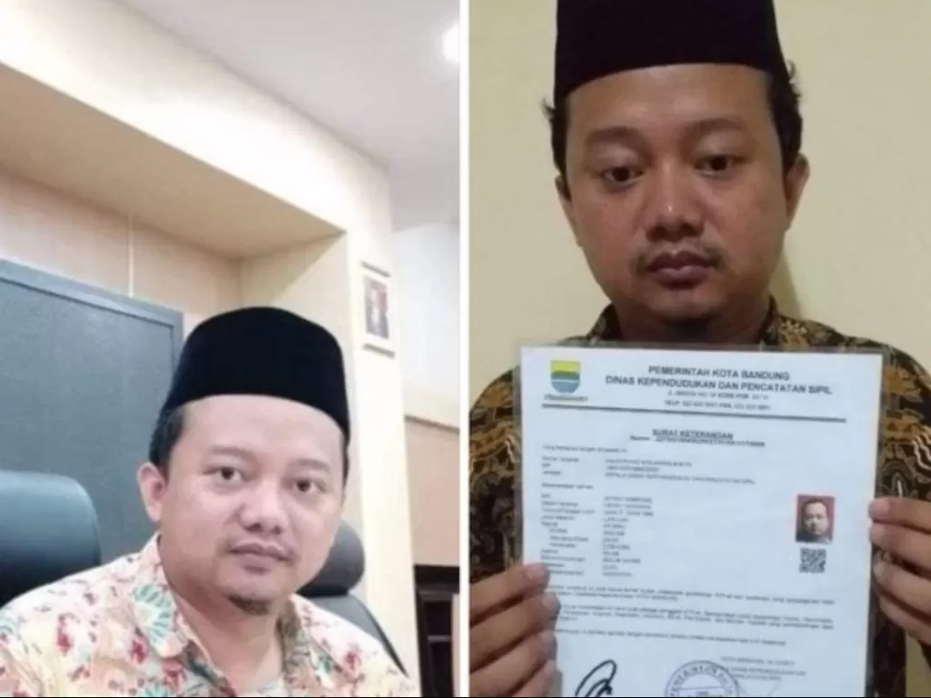 Herry Wirawan (36) guru pesantren Tahfiz Al-ikhlas minta dihukum kebiri perkosa 12 santriwatinya. (Twitter/@/CoitusBrutal)