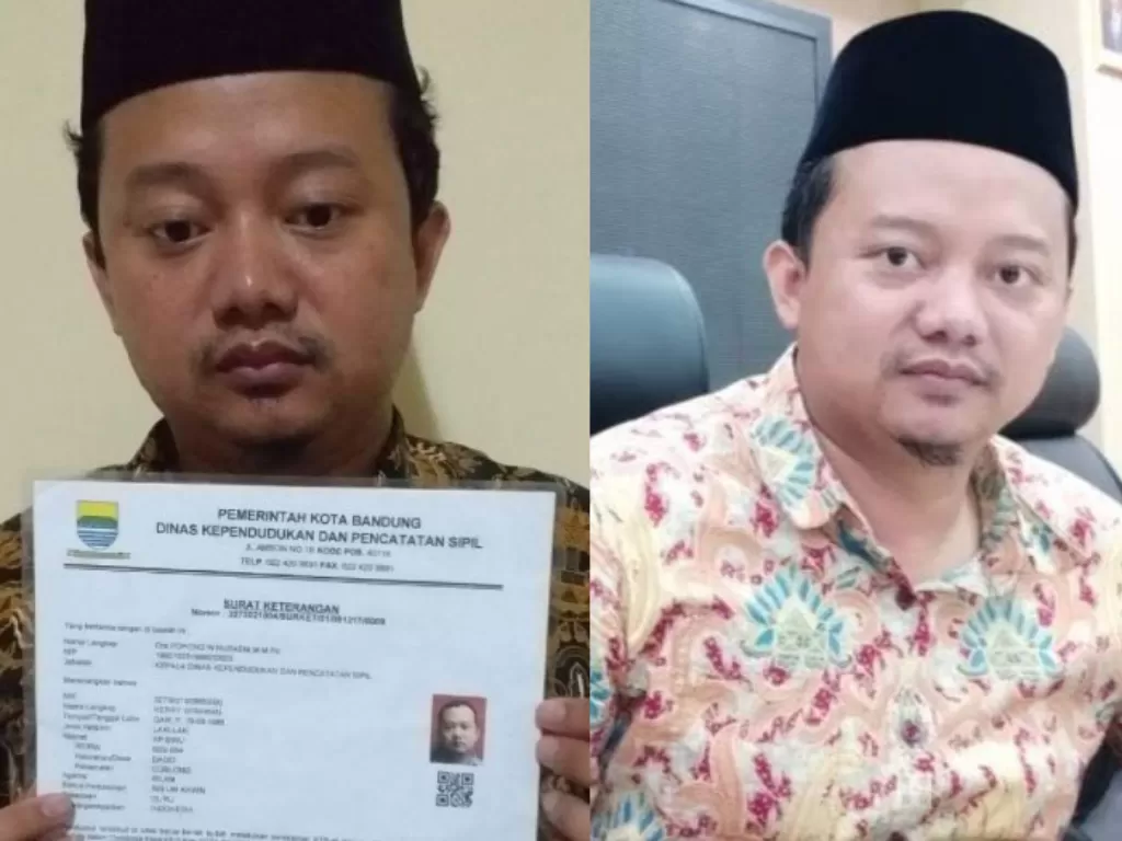 Herry Wirawan (36) guru pesantren di Kota Bandung tega perkosa 12 orang santrinya. (Twitter/@Ayang_Utriza)