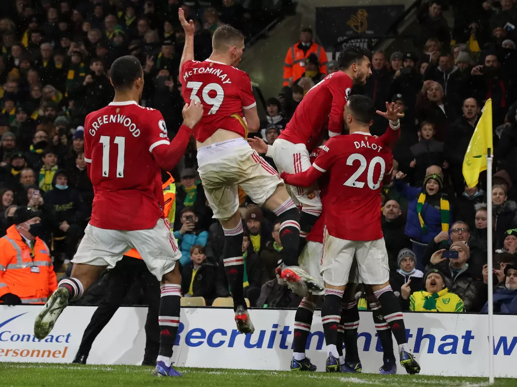Manchester United menang 1-0. (photo/REUTERS/Chris Radburn)