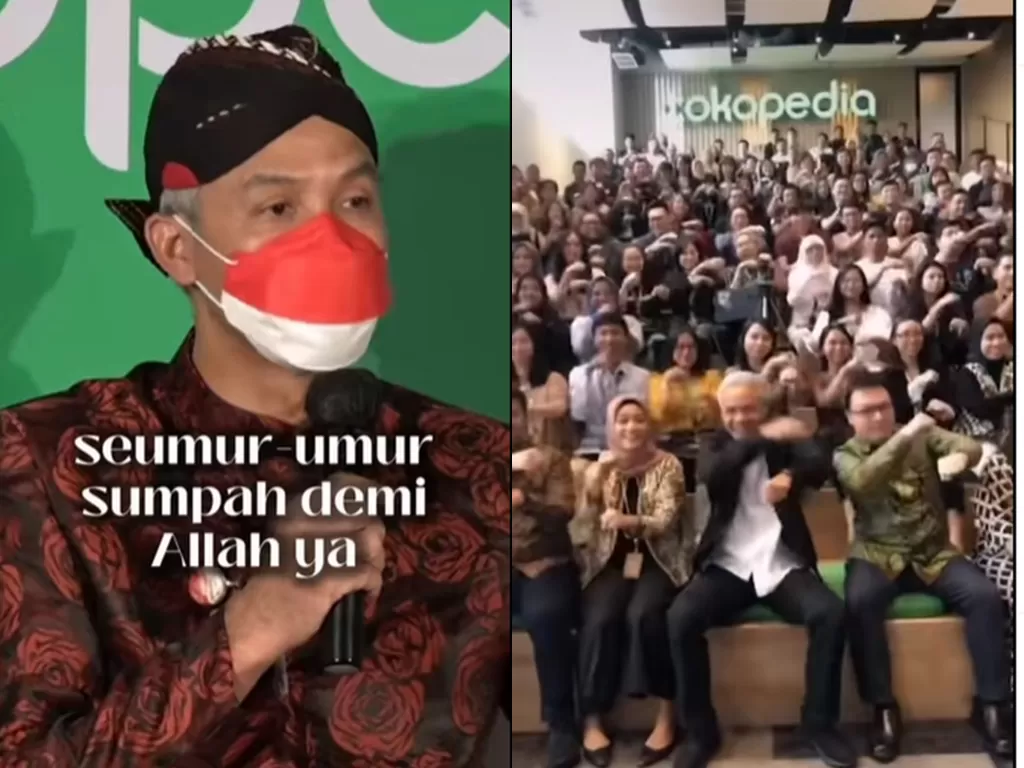 Cuplikan video disaat Ganjar Pranowo curhat pertama kali bikin video TikTok. (photo/Instagram)