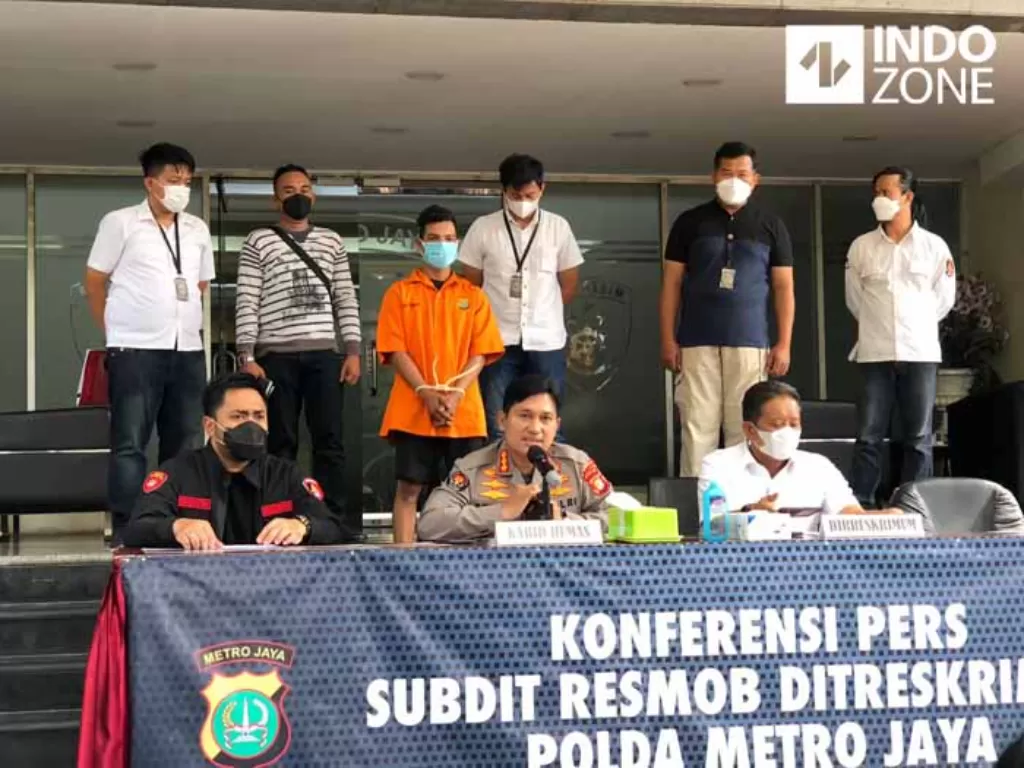 Konferensi pers kasus pembunuhan di Mapolda Metro Jaya, Jakarta. (INDOZONE/Samsudhuha Wildansyah)