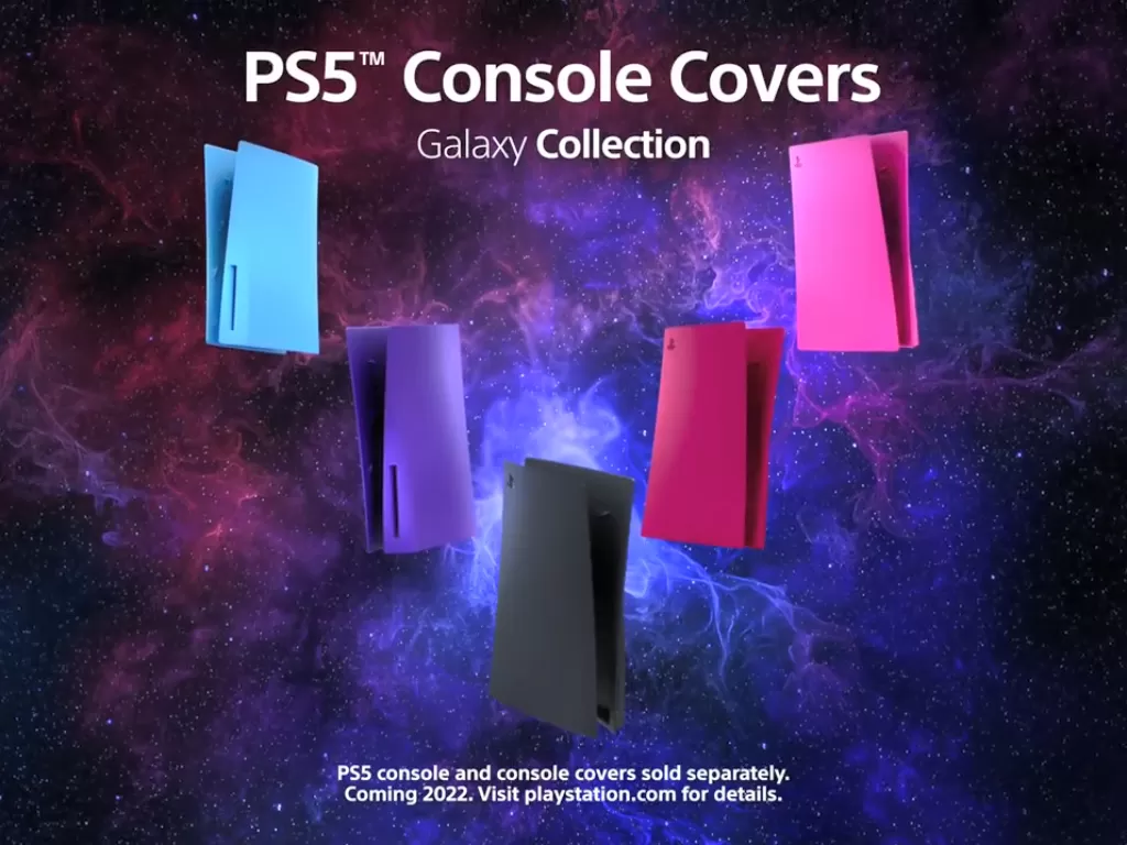 Tampilan lima warna casing PS5 Galaxy Edition besutan Sony (Source: YouTube - PlayStation)