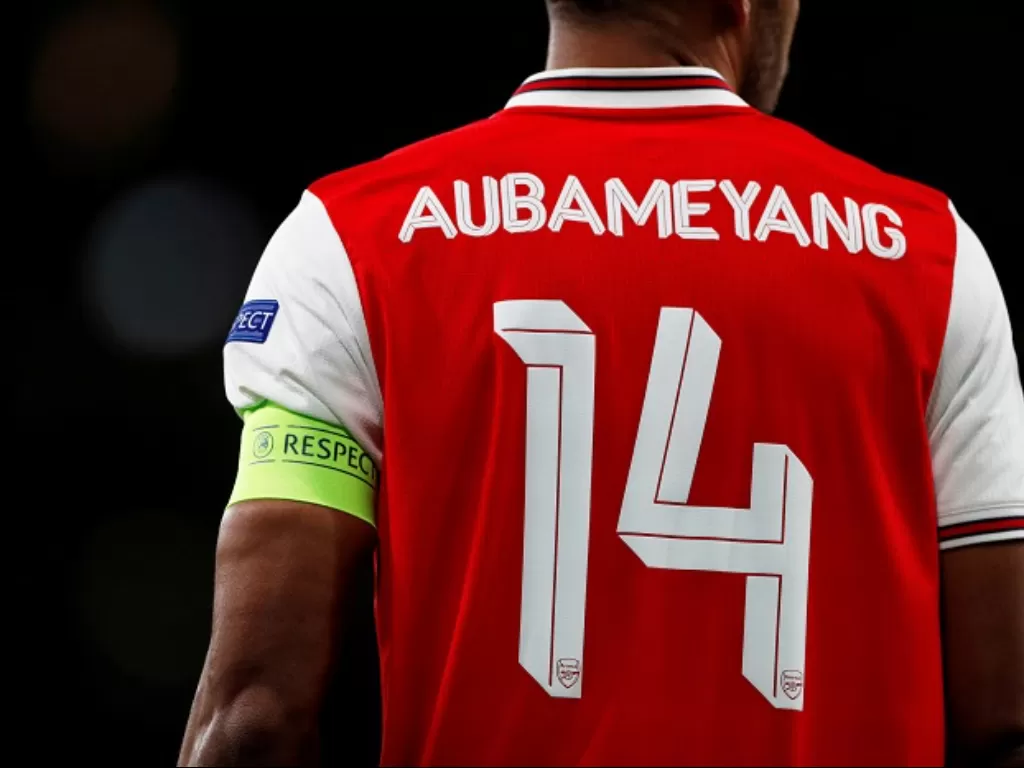 Pierre-Emerick Aubameyang resmi dicoret sebagai kapten Arsenal. (REUTERS/Paul Childs)