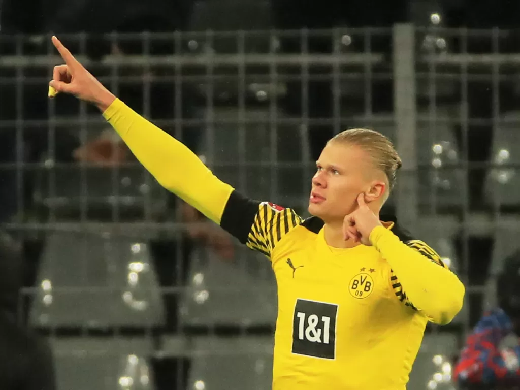 Penyerang Borussia Dortmund, Erling Haaland. (photo/REUTERS/Wolfgang Rattay)