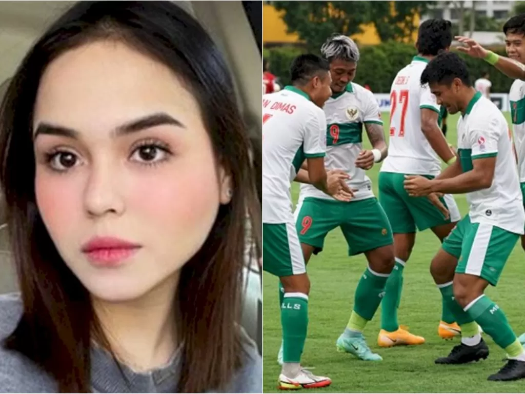 Kiri: Laura Anna meninggal dunia usai dinyatakan lumpuh akibat cedera tulang belakang. (Instagram) / Kanan: Pemain Timnas Indonesia merayakan kemenangan atas Laos di Piala AFF 2020. (ANTARA FOTO/Humas PSSI)