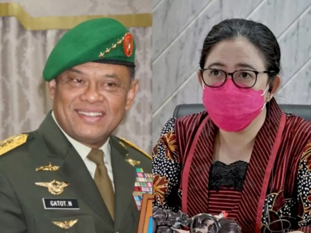 Kiri: Jenderal Gatot Nurmantyo. (ANTARA FOTO/Agus Setiawan), Kanan: Ketua DPR RI Puan Maharani. (Instagram/@puanmaharaniri)