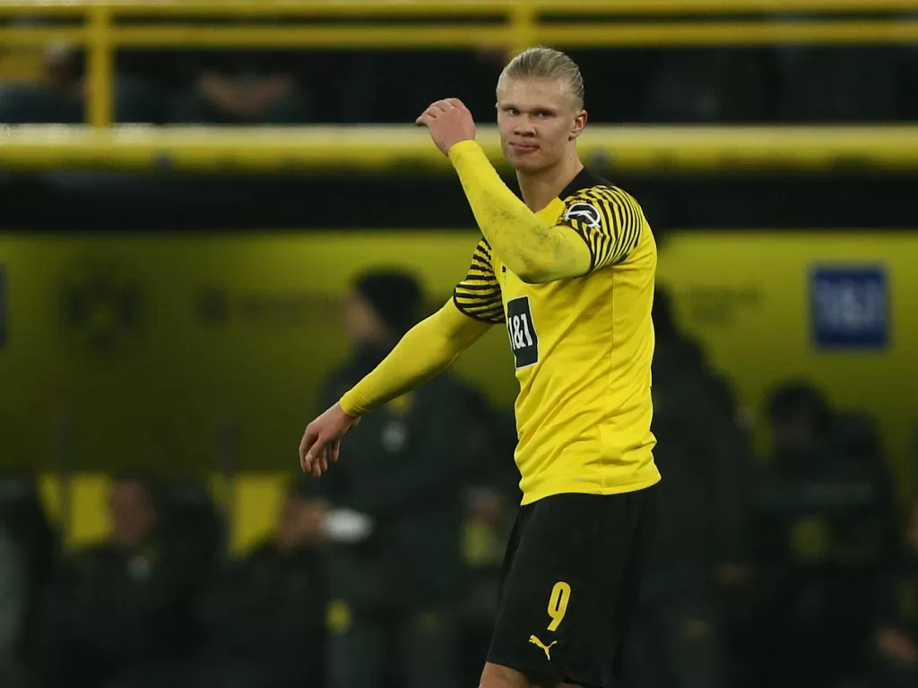 Penyerang Borussia Dortmund, Erling Haaland. (photo/REUTERS/Thilo Schmuelgen)